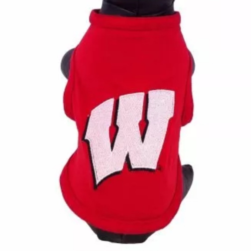 NWT [All Star Dogs] Wisconsin Badgers NCAA Collegiate Dog T-Shirt Sz Large or XL - Picture 2 of 10